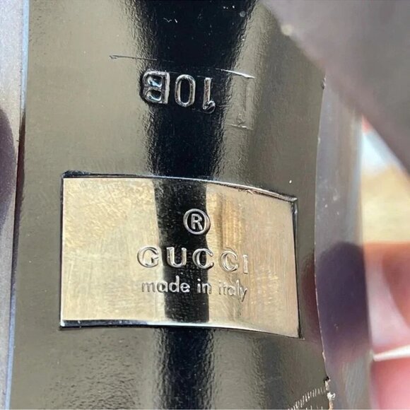 Gucci gray/black heels size 10B - Picture 8 of 10